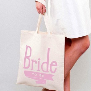 Bolsa tela novia rosa: Detalles únicos