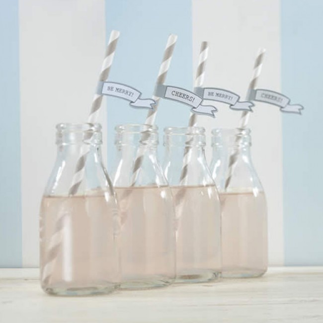 Cañitas con mensajes blancas-grises: Detalles Candy Bar