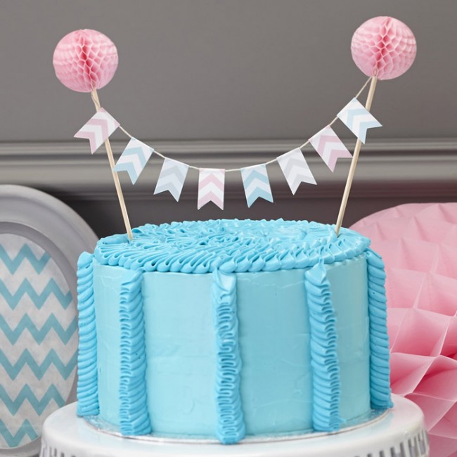 Cake Topper de guirnalda y nido de abeja: Detalles originales