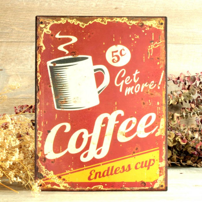 Cartel cafe: Carteles madera