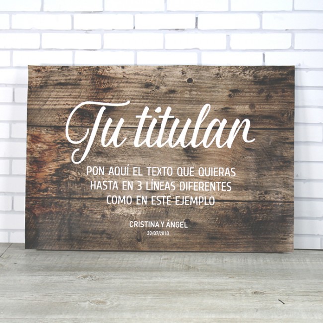 Cartel de textos personalizable: Detalles boda