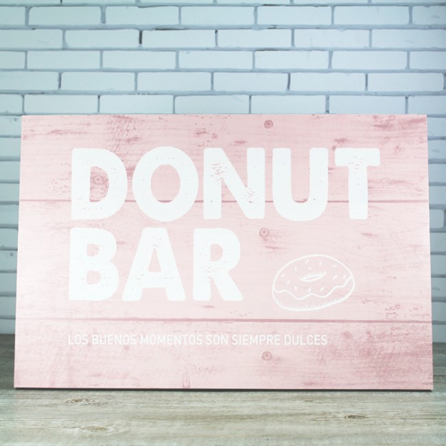 Cartel Donut Bar: Carteles madera