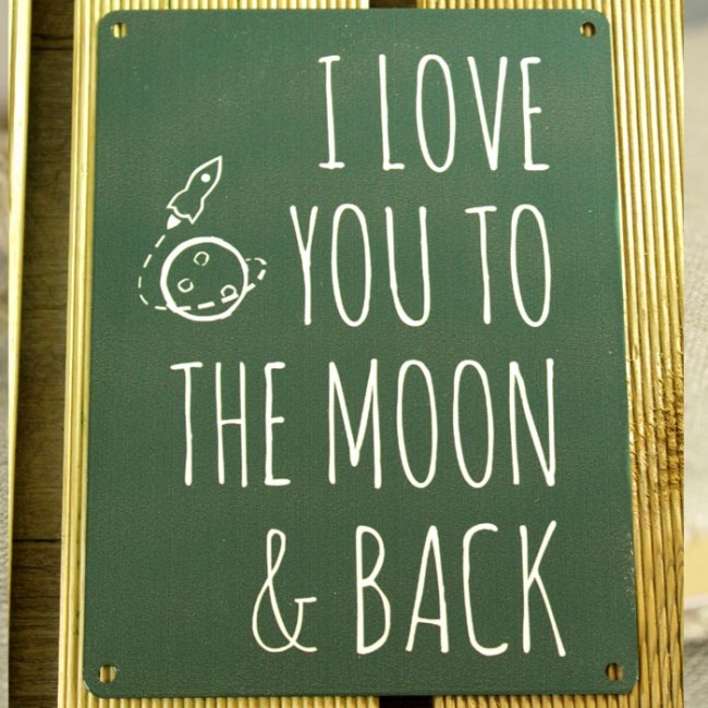 Colgante de metal I Love You to the Moon and Back: Detalles únicos