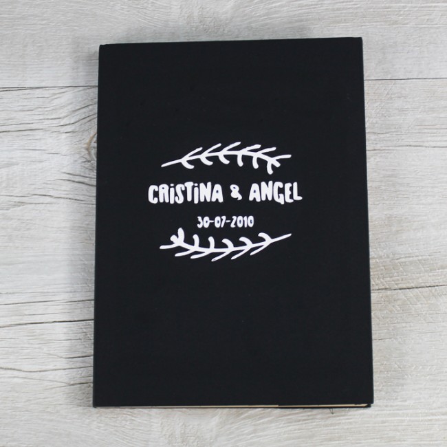 Libro de firmas negro y Kraft