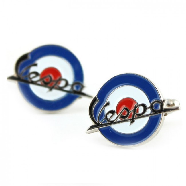 Gemelos logo Vespa azules