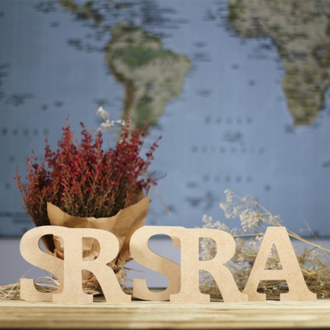 Letras Sr & Sra madera natural