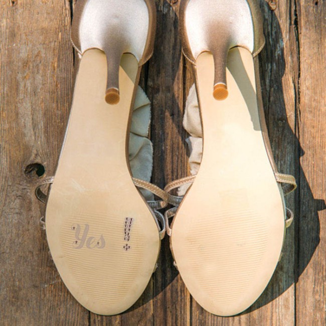Sticker Yes! de zapato de novia