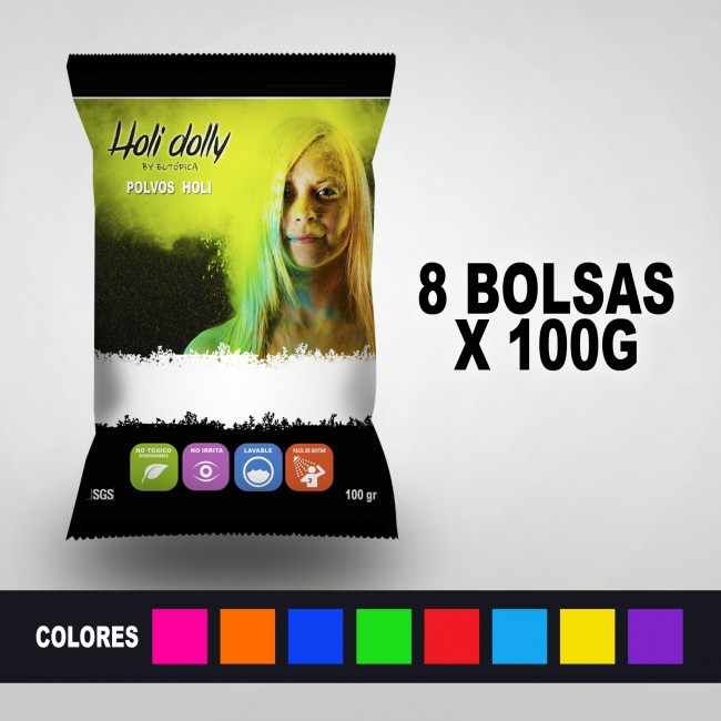Polvos Holi (8 uds.)