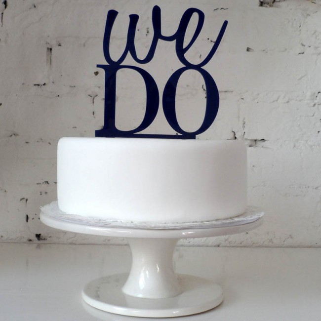 ¡sí queremos! figura para pastel de boda We Do!