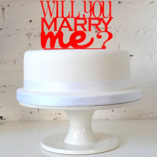 Cake Topper will you marry me?: Ideas decoración
