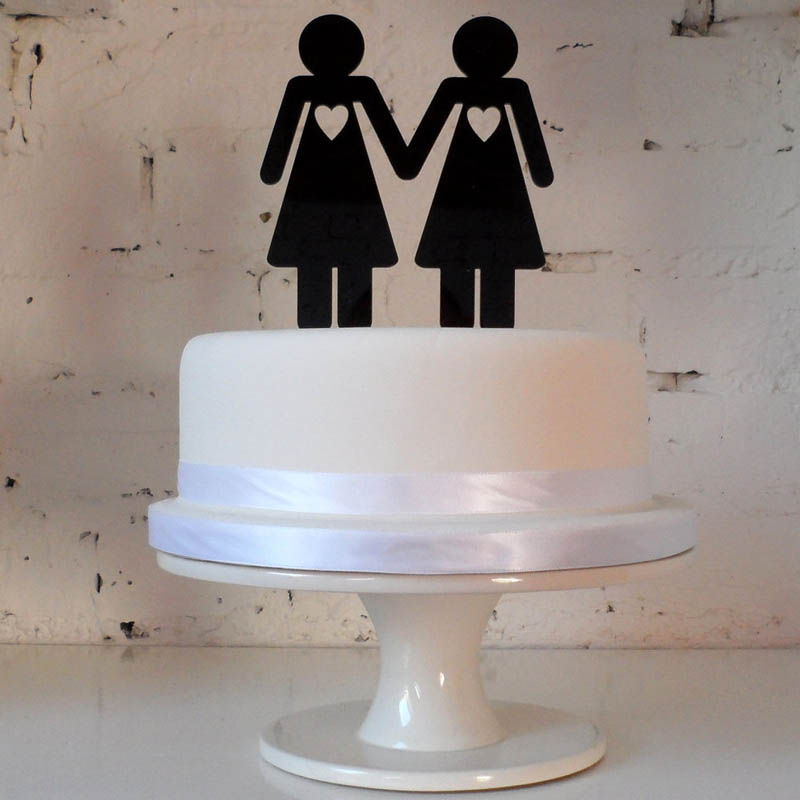 Ellas, decoración de pastel de boda para parejas de chicas | Una Boda  Original